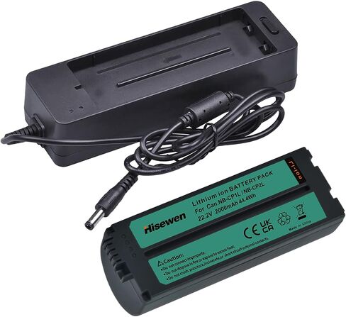 Hisewen NB-CP2L NB CP2L NB-CP1L Battery 2000mAh and Charger Adapter for Canon Photo Printers SELPHY CP1300 CP1200 CP100,CP200,CP220,CP300,CP330,CP400,CP510,CP600,CP710,CP730,CP770,CP780,CP790,CP800 in Saudi Arabia