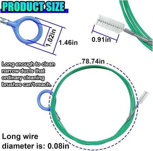 Auto Sunroof Drain Cleaning Tool, 78 Inch Long Pipe Cleaners & Flexible Drain Brush, Slim Tube Cleaning Brush Dredging Tool for Car Sunroof, Windshield Wiper Drain Hole (1PC) in Saudi Arabia