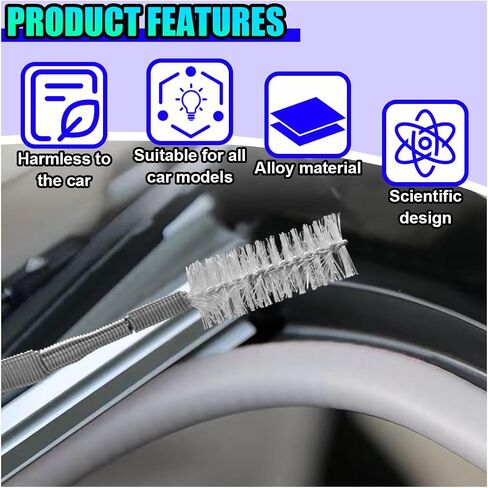 Auto Sunroof Drain Cleaning Tool, 78 Inch Long Pipe Cleaners & Flexible Drain Brush, Slim Tube Cleaning Brush Dredging Tool for Car Sunroof, Windshield Wiper Drain Hole (1PC) in Saudi Arabia
