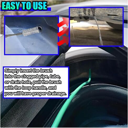 Auto Sunroof Drain Cleaning Tool, 78 Inch Long Pipe Cleaners & Flexible Drain Brush, Slim Tube Cleaning Brush Dredging Tool for Car Sunroof, Windshield Wiper Drain Hole (1PC) in Saudi Arabia