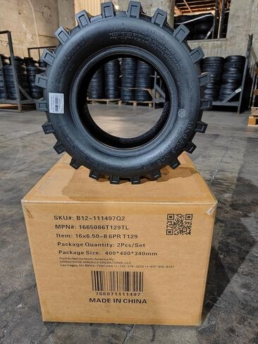 2 NEW HORSESHOE ATV Trencher Tires 15x5.00-6 6Ply 15x5x6 Snow Hog Lawn and Garden Tires Snow Blower Thrower Tubeless Tires 15x5-6 AG Tactor Snow 15 5.00 6 ATV Snow T129-2 1556 in Kuwait