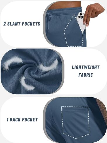 Men’s Quick Dry Joggers Sweatpants Breathable Running Pants with Pockets Lightweight Athletic for Workout in Saudi Arabia