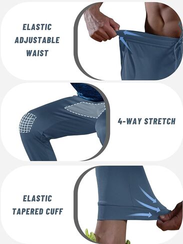 Men’s Quick Dry Joggers Sweatpants Breathable Running Pants with Pockets Lightweight Athletic for Workout in Saudi Arabia