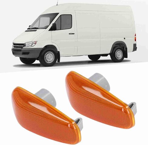 علامة ARAMOX، قطعتان من عدسات الإضاءة الجانبية مع حشوات بديلة لـ Sprinter 2500 3500 2003?2006 (أصفر) in Saudi Arabia
