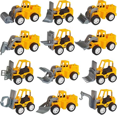 OJYUDD 24 Pcs Mini Construction Vehicles,Pull Back Engineering Vehicles,Play Figure Vehicles Toys for Birthday Party Favors,Gifts,Rewards in Kuwait