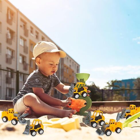 OJYUDD 24 Pcs Mini Construction Vehicles,Pull Back Engineering Vehicles,Play Figure Vehicles Toys for Birthday Party Favors,Gifts,Rewards in Kuwait