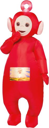 Spirit Halloween Teletubbies Po Adult Inflatable Costume | Officially Licensed | Red Teletubby Cosplay | TV and Movie Costume in Saudi Arabia