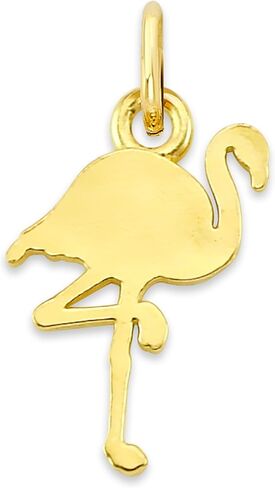 Solid 10k or 14k Gold Flamingo Charm - Animal Jewelry Gifts for Her in Saudi Arabia