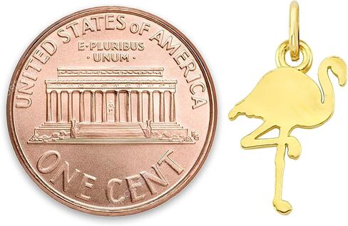 Solid 10k or 14k Gold Flamingo Charm - Animal Jewelry Gifts for Her in Saudi Arabia
