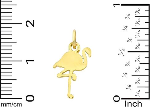 Solid 10k or 14k Gold Flamingo Charm - Animal Jewelry Gifts for Her in Saudi Arabia