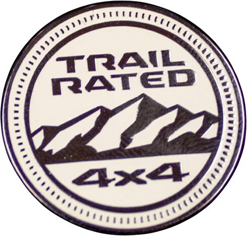 دبوس طية صدر السترة من Jeep Trail - شارة 4x4 مميزة مع مينا مصوغة ​​​​بطريقة | 1 بوصة مستديرة للطرق الوعرة | صنع في الولايات المتحدة الأمريكية in Saudi Arabia
