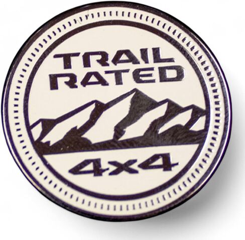 دبوس طية صدر السترة من Jeep Trail - شارة 4x4 مميزة مع مينا مصوغة ​​​​بطريقة | 1 بوصة مستديرة للطرق الوعرة | صنع في الولايات المتحدة الأمريكية in Saudi Arabia