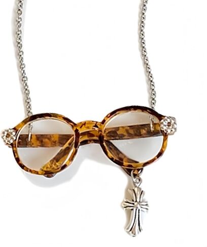 نظارات شخصية على شكل قلادة متقاطعة، إكسسوارات ربطة عنق رعاة البقر بولو قلادة صغيرة، مجوهرات إيمانية حساسة هدايا دينية للنساء، هدايا مجوهرات ريفية عصرية لفساتين الجينز والحفلات الموسيقية الريفية in Kuwait