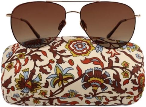 نظارات شمسية مستقطبة من Vera Bradley Platte وحافظة صلبة من Platte Aviator نظارة شمسية مستقطبة للنساء مع حافظة صلبة وحقيبة من الألياف الدقيقة، نظارات شمسية مستقطبة أنيقة للسيدات in Saudi Arabia