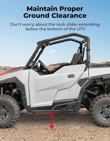 KEMIMOTO Rock Sliders Nerf Bar Compatible with Polaris General 1000/ General XP 1000 2016-2025 2 Seat Side Step Bumper Protection Frame Accessories in Saudi Arabia