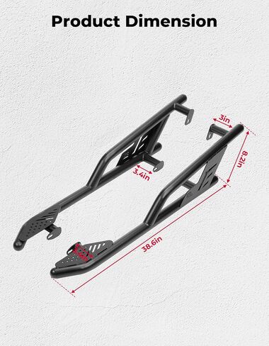 KEMIMOTO Rock Sliders Nerf Bar Compatible with Polaris General 1000/ General XP 1000 2016-2025 2 Seat Side Step Bumper Protection Frame Accessories in Saudi Arabia