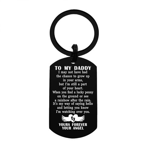 Viayen Miscarriage Gifts for Dad, Lost Baby Memorial Keychain for Father, Angel Baby Gift for Daddy Dog Tag in Saudi Arabia