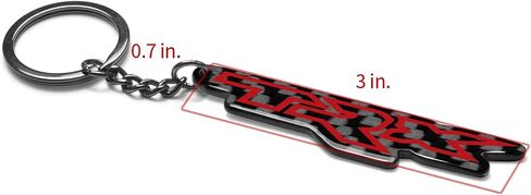 for RAM 1500 TRX Black Real Carbon Fiber Logo-Shape-Cut Key Chain Keychain, Official Licensed in Saudi Arabia