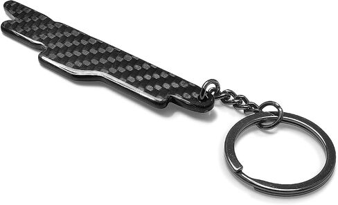 for RAM 1500 TRX Black Real Carbon Fiber Logo-Shape-Cut Key Chain Keychain, Official Licensed in Saudi Arabia