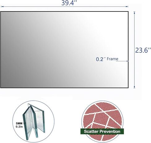 Bathroom Wall Mirror, Decorate Bathroom Mirrors for Wall, Modern Bathroom Wall Mounted Mirror Vertical or Horizontal Hanging for Living Room, Bedroom，40''x24'' (Rose Gold) in Saudi Arabia