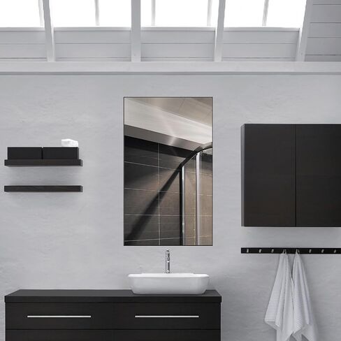 Bathroom Wall Mirror, Decorate Bathroom Mirrors for Wall, Modern Bathroom Wall Mounted Mirror Vertical or Horizontal Hanging for Living Room, Bedroom，40''x24'' (Rose Gold) in Saudi Arabia