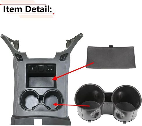RLB-HILON Center Console Cup Holder Insert and Mat Compatible with Chevy Suburban Tahoe 2015 to 2020 Year, for GMC Yukon Yukon XL 15 to 20 Year in Saudi Arabia