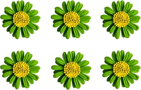 6 Pcs Daisy Flower Brooches, Sunflower Lapel Pins, Sun Flower Brooches, Floral Lapel Pins for Women Fashion Jewelry Accessories in Saudi Arabia