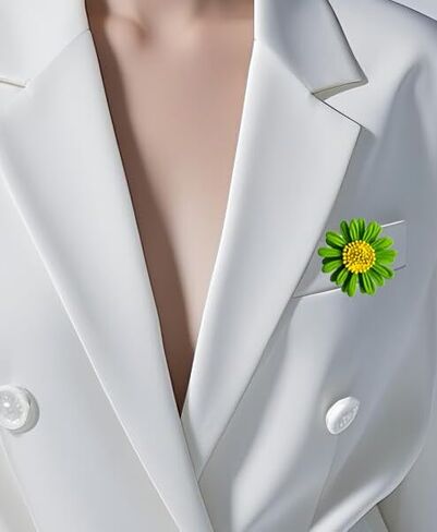 6 Pcs Daisy Flower Brooches, Sunflower Lapel Pins, Sun Flower Brooches, Floral Lapel Pins for Women Fashion Jewelry Accessories in Saudi Arabia