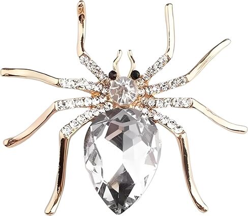 Spider Brooch Pin for Men Women Rhinestone Lapel Brooches Fashion Jewelry Gifts Clothing Decoration Accessorie Halloween in Saudi Arabia