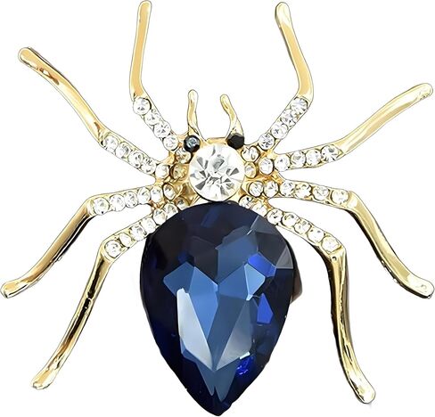Spider Brooch Pin for Men Women Rhinestone Lapel Brooches Fashion Jewelry Gifts Clothing Decoration Accessorie Halloween in Saudi Arabia