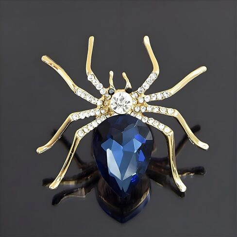 Spider Brooch Pin for Men Women Rhinestone Lapel Brooches Fashion Jewelry Gifts Clothing Decoration Accessorie Halloween in Saudi Arabia