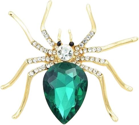 Spider Brooch Pin for Men Women Rhinestone Lapel Brooches Fashion Jewelry Gifts Clothing Decoration Accessorie Halloween in Saudi Arabia