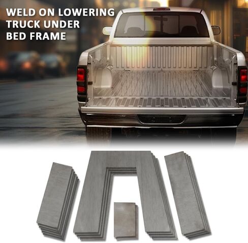 G-PLUS Weld on Lowering Truck Under Bed Frame 10" Tall Step C Notch Kit 3" Wide Silver in Saudi Arabia