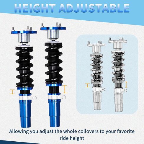 Coilover Suspension Lowering Kit, 24 Levels Damper Adjustable Coilovers Replacement for BMW 3-Series RWD (E90/E92/E93) 2005-12, Height Adjustable Shock Absorber Struts in Saudi Arabia