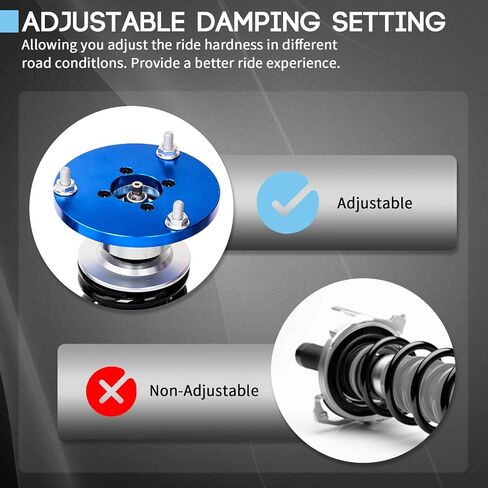 Coilover Suspension Lowering Kit, 24 Levels Damper Adjustable Coilovers Replacement for BMW 3-Series RWD (E90/E92/E93) 2005-12, Height Adjustable Shock Absorber Struts in Saudi Arabia