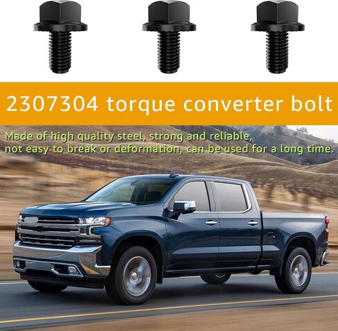 2307304 محول عزم الدوران M10-1.5x16 جزء استبدال الترباس متوافق مع شيفروليه GM 4L80E 4L70E 4L65E 4L60E 700R4 200-4R 3L80 4T60E 4T65E طقم مسامير شفة ناقل الحركة 4 سرعات. (أسود 3 قطع) in Kuwait