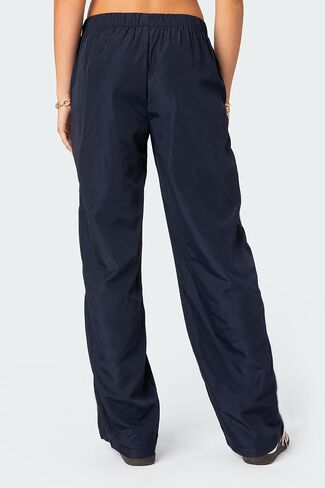 Adoeren المرأة الجانب مخطط Sweatpants المظلة مرونة الخصر فضفاض السراويل الترنك Y2k واسعة الساق الخروج بنطال رياضي in Kuwait