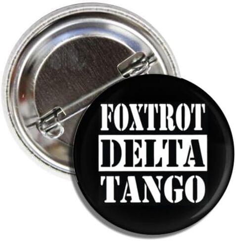 Liberal Feminist Political Button Pin,Subtle Foxtrot Delta Tango FDT, Anti Trump, 1.50 Inches in Saudi Arabia