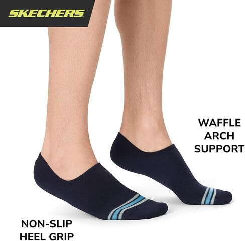Skechers Men's Slip-ins 6-Pack Performance No Show Socks, Lightweight & Breathable, Comfort-fit in Saudi Arabia