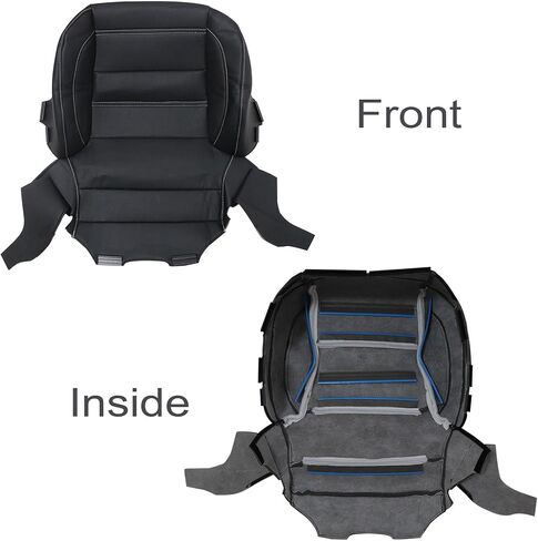 GXARTS Driver Bottom Perforated Leather Seat Cover Black #H2X Compatible with GMC Sierra 1500 2500 3500 Yukon 1500XL Denali 2014 2015 2016 2017 2018 2019 in Saudi Arabia