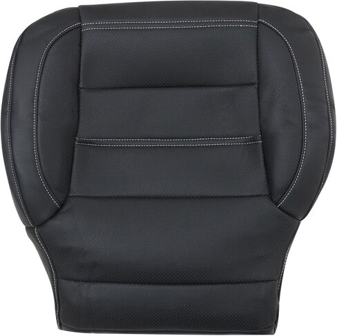 GXARTS Driver Bottom Perforated Leather Seat Cover Black #H2X Compatible with GMC Sierra 1500 2500 3500 Yukon 1500XL Denali 2014 2015 2016 2017 2018 2019 in Saudi Arabia