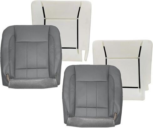 NLQR Driver and Passenger Side Bottom Replacement Seat Cover Microfiber Leather & Foam Cushion Compatible with Dodge Ram 1500 2500 3500 4500 2006-2009 in Saudi Arabia