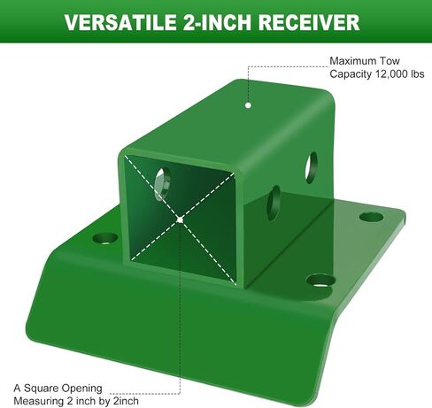 Tractor Bucket 2 inch Receiver Compatible with John Deere, Mount with Backing Plate, Grade 70 Forged Steel Bolts in Saudi Arabia