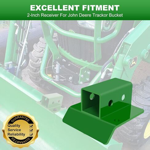 Tractor Bucket 2 inch Receiver Compatible with John Deere, Mount with Backing Plate, Grade 70 Forged Steel Bolts in Saudi Arabia
