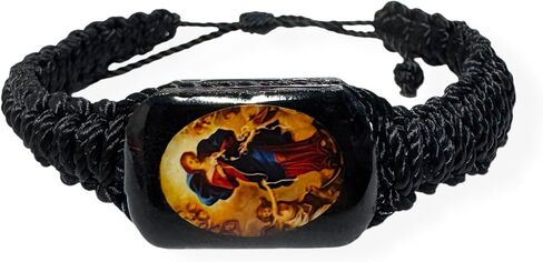 ماري كUntier of Knots سوار أسود قابل للتعديل للرجال والنساء Pulsera Virgen Desatanudos in Saudi Arabia