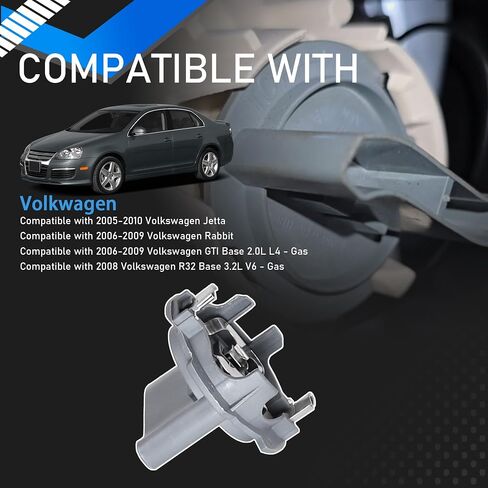 Low Beam Bulb Mount Headlight Socket Compatible with 2005-2010 Volkswagen Jetta Rabbit GTI R32 Replaces 1T0-941-109 1T0941109 in Saudi Arabia