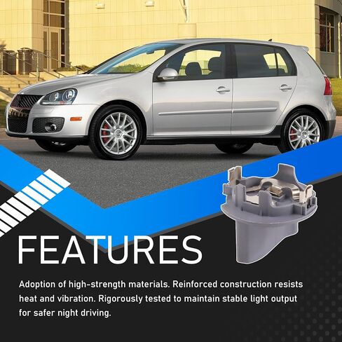 Low Beam Bulb Mount Headlight Socket Compatible with 2005-2010 Volkswagen Jetta Rabbit GTI R32 Replaces 1T0-941-109 1T0941109 in Saudi Arabia
