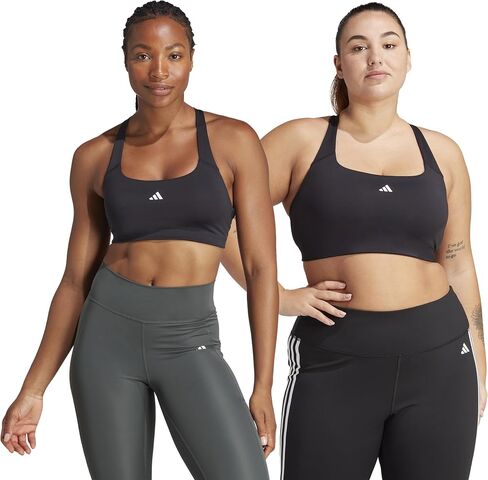 adidas Women's Powerimpact Training Support Bra, Black, (Medium) C/D in Saudi Arabia