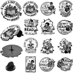 Bookish Pin Book Enamel Pins Book Club Gifts for Jackets Hats Christmas Stuffers Gift for Bookworms Librarians Readers Students Educators Books Lover Friends Collectors in Kuwait