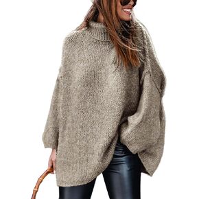 ATHMILE Oversized Chunky Sweaters for Women Fall Turtleneck Long Sleeve Knit Pullover Tops 2025 Winter Fashion Clothes in Kuwait